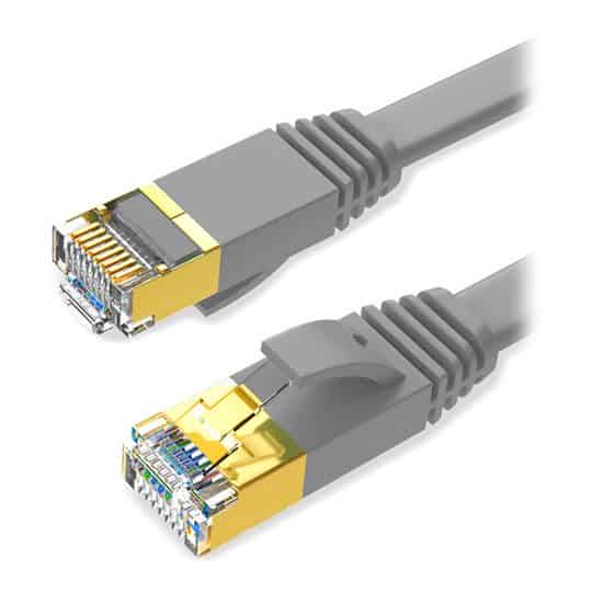 (image for) Xclio 3M FLAT RJ45 CAT7 Ethernet Network Shielded TANGLE FREE RJ45 Cable - GREY