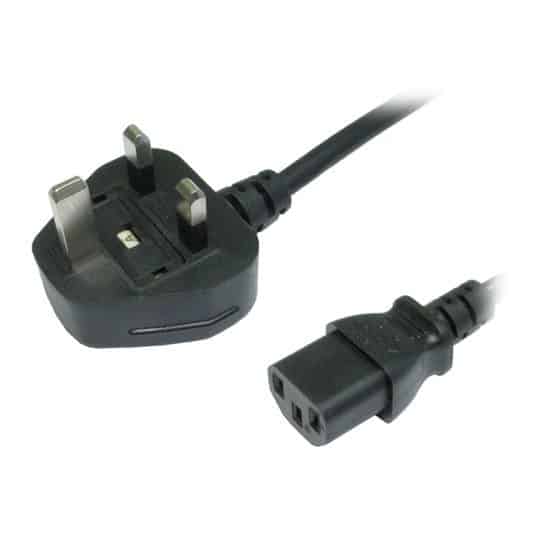 (image for) Xclio 3m Mains Kettle Lead UK Plug to C13 Power Cable/Cord