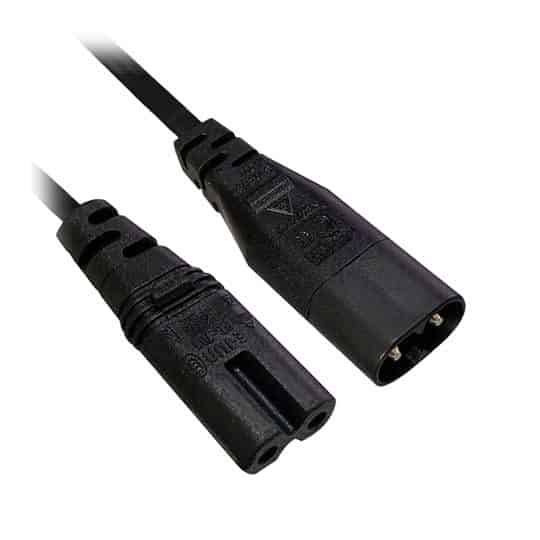 (image for) Xclio 5m C7/C8 Figure 8 Power Extension Cable Black