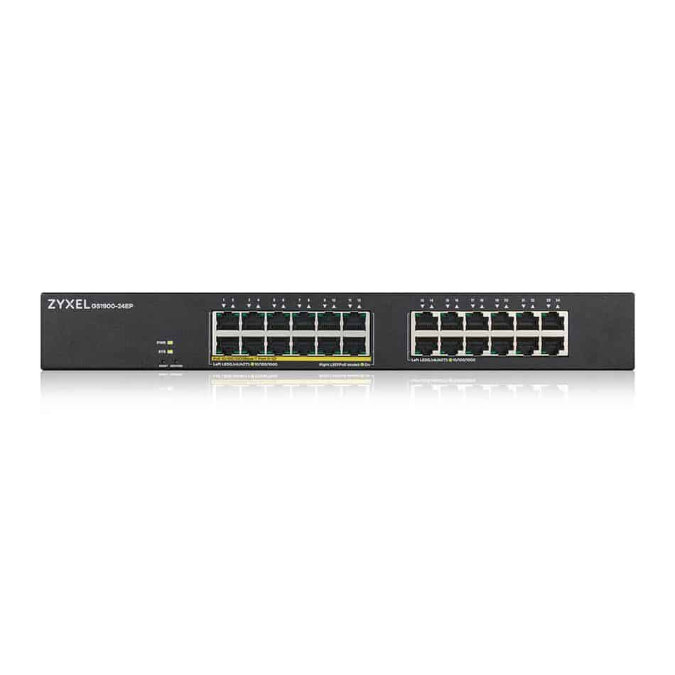 (image for) Zyxel 24-Port GS1900-24EP Smart Managed Gigabit PoE+ Switch 130W